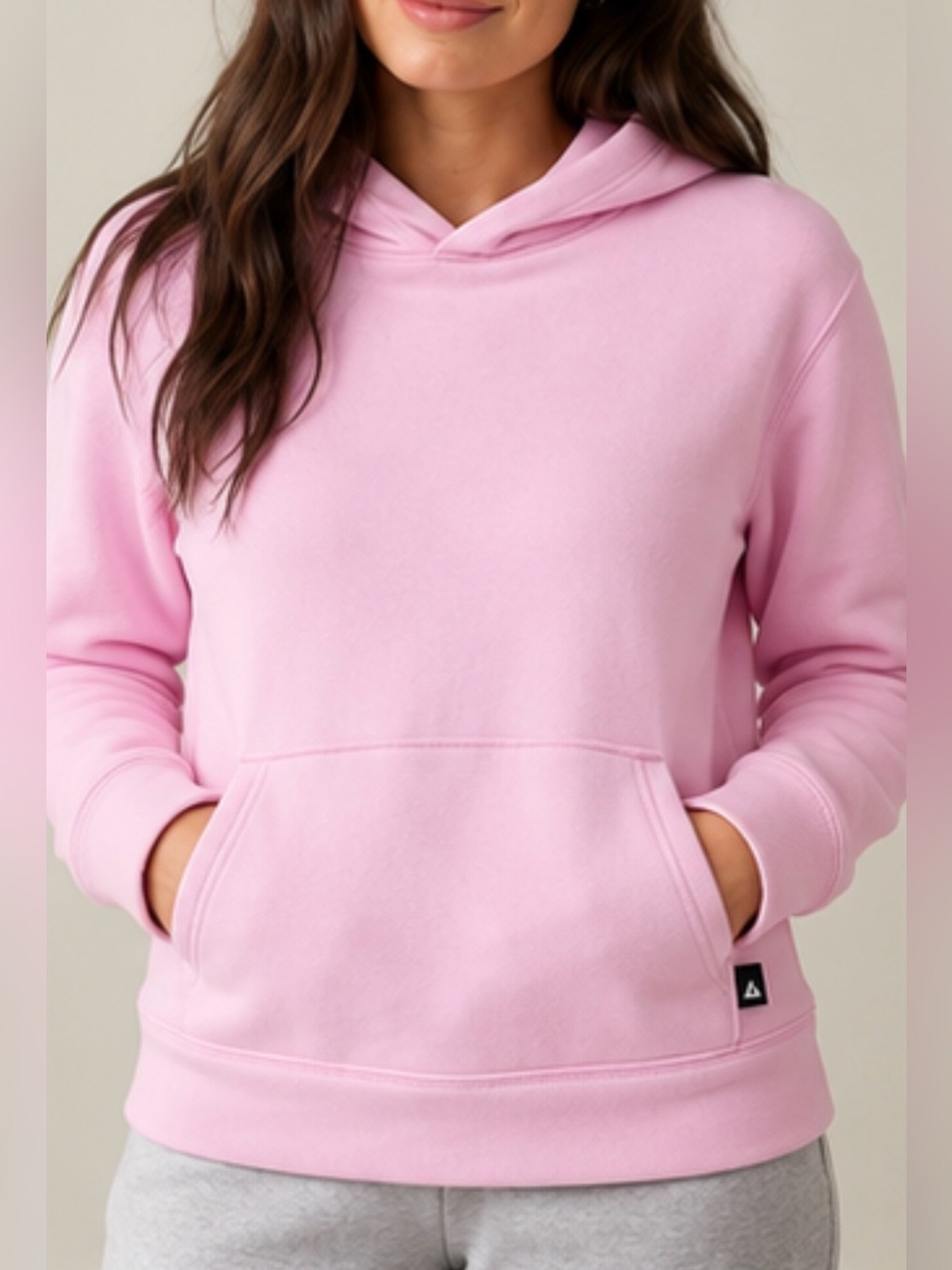 American Giant Pink 100% Cotton Pullover Hoodie Made in USA Size L NWOT